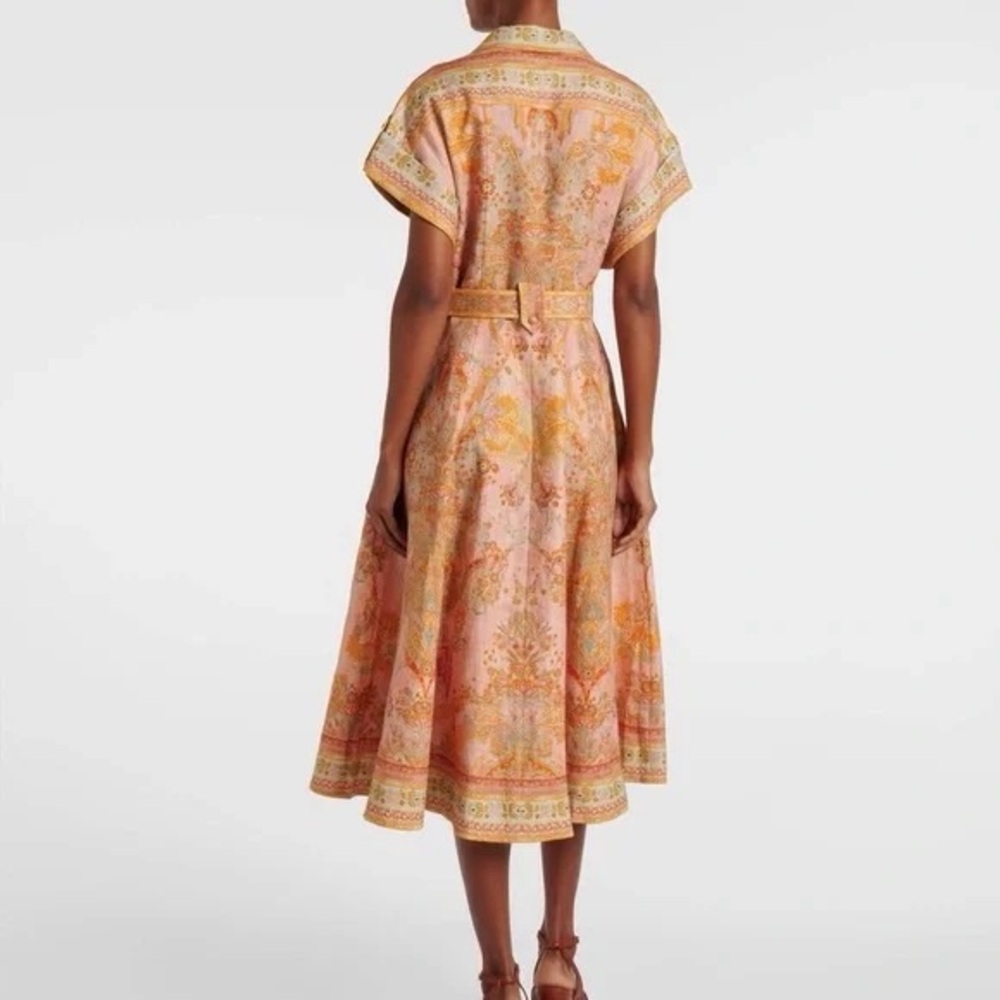 NWT Zimmermann Acacia Linen Shirt Dress 3 or US L - Picture 6 of 11